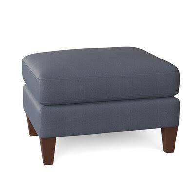 Barstow 26x22 Leather Rectangle Standard Ottoman AllModern Custom Upholstery Body Fabric: Durango Marine