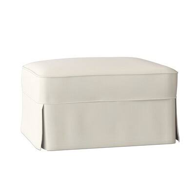 Wayfair Custom Upholstery Barrand Ottoman Body Fabric: Spinnsol Natural