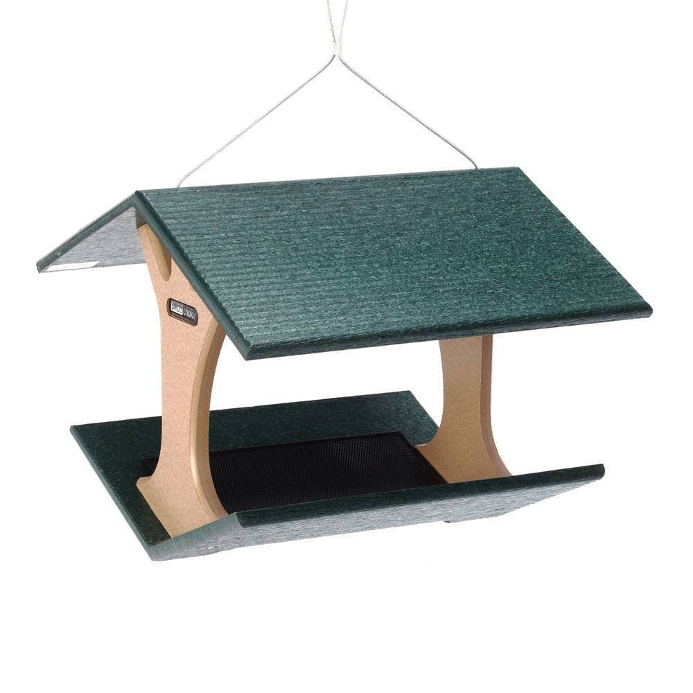 Birds Choice Recycled Hanging Fly Thru Bird Feeder