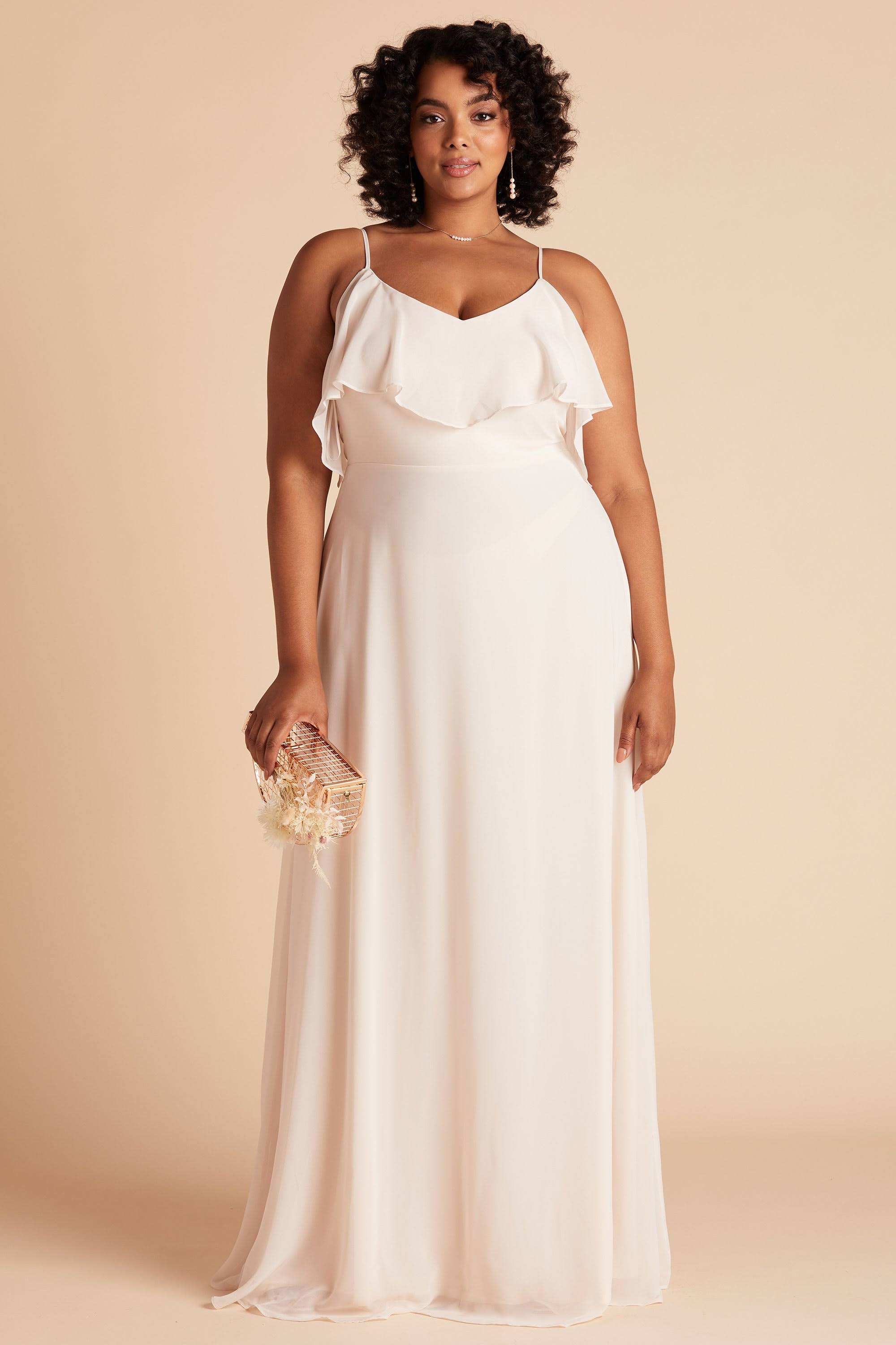 Birdy Grey Jane Plus Size Convertible Chiffon Bridesmaid Dress in Champagne 2x / Champagne