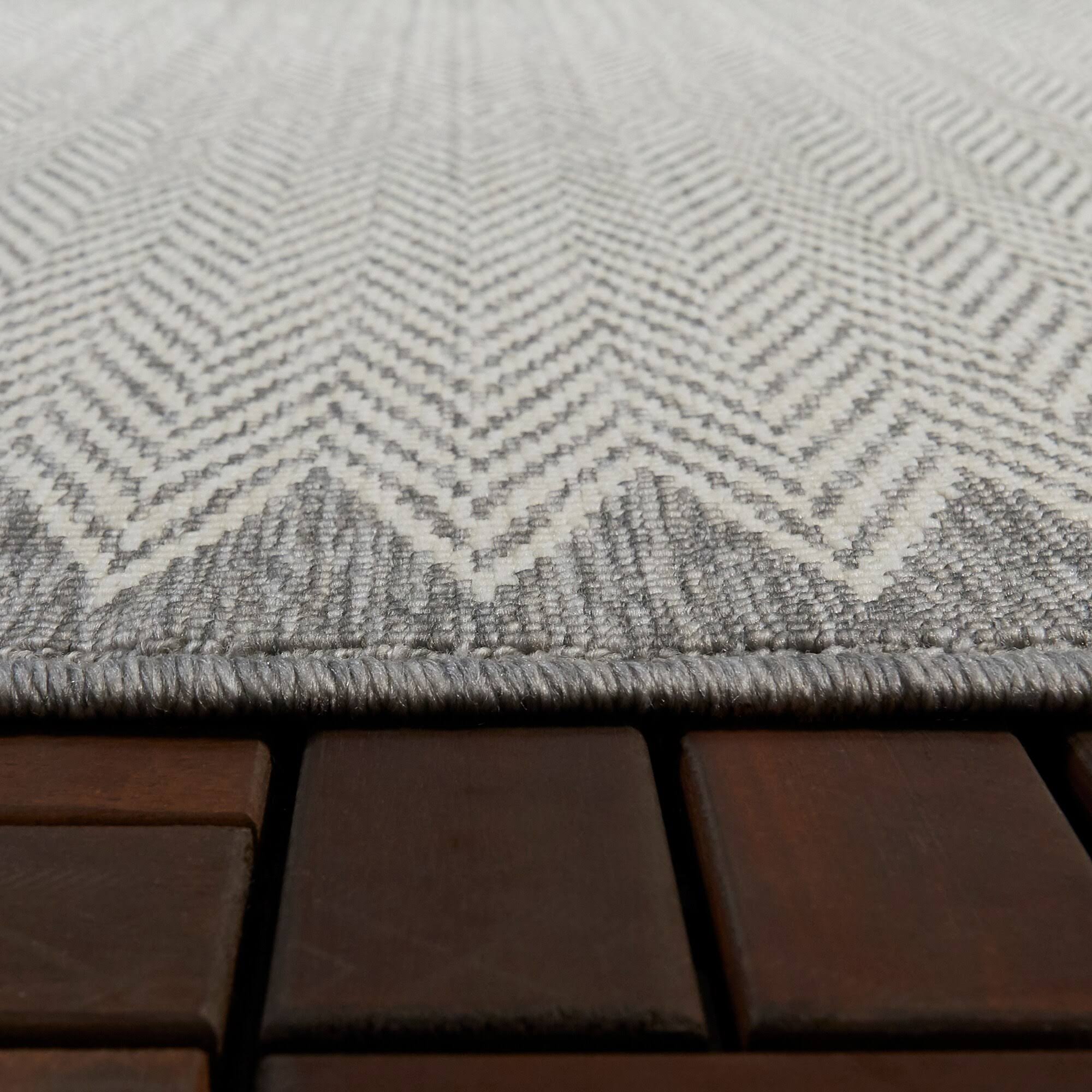BALTA Pearson Grey 5 ft. x 7 ft. Chevron Indoor/Outdoor Area Rug