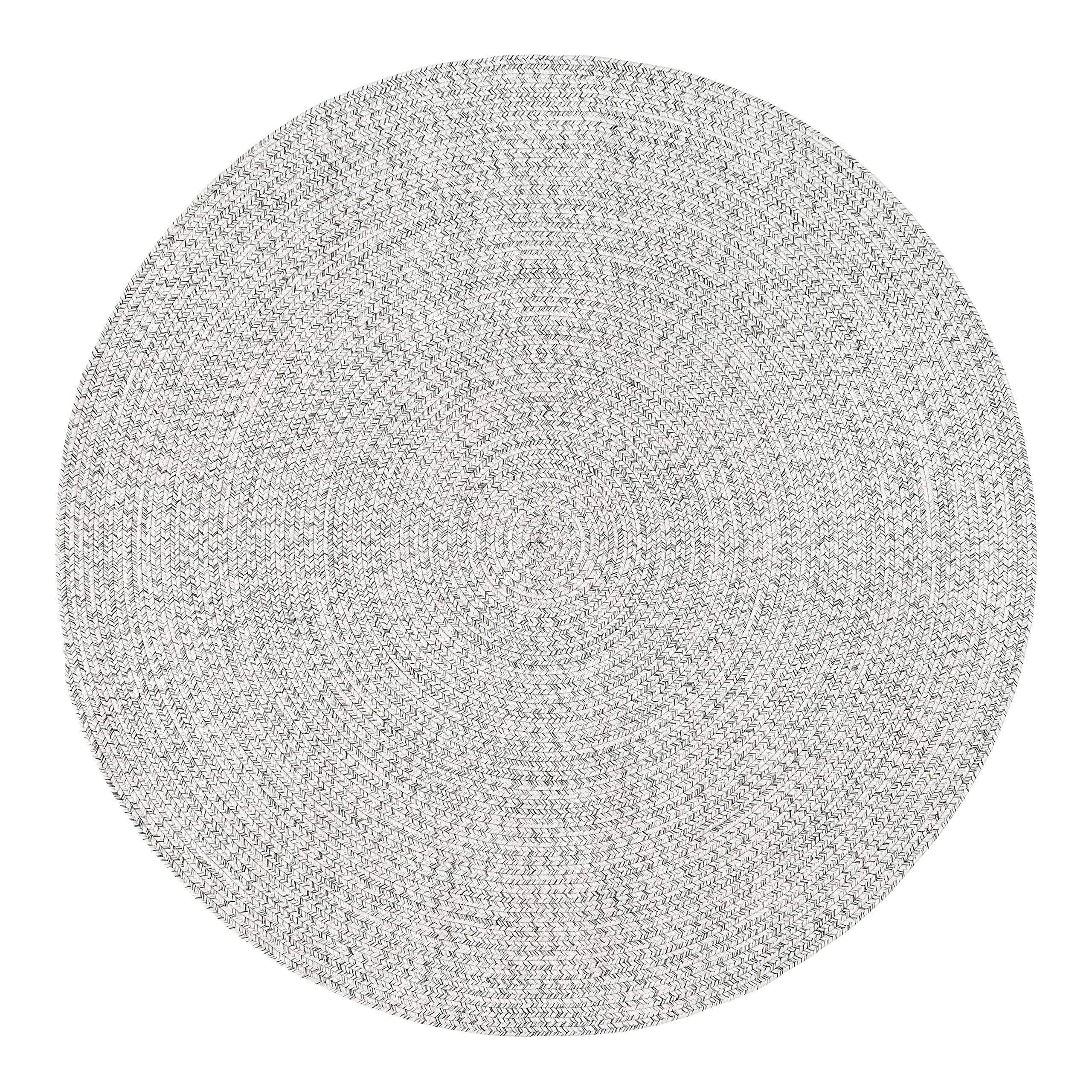 nuLOOM Lefebvre Braided Indoor/Outdoor Area Rug, 6& Round, Ivory