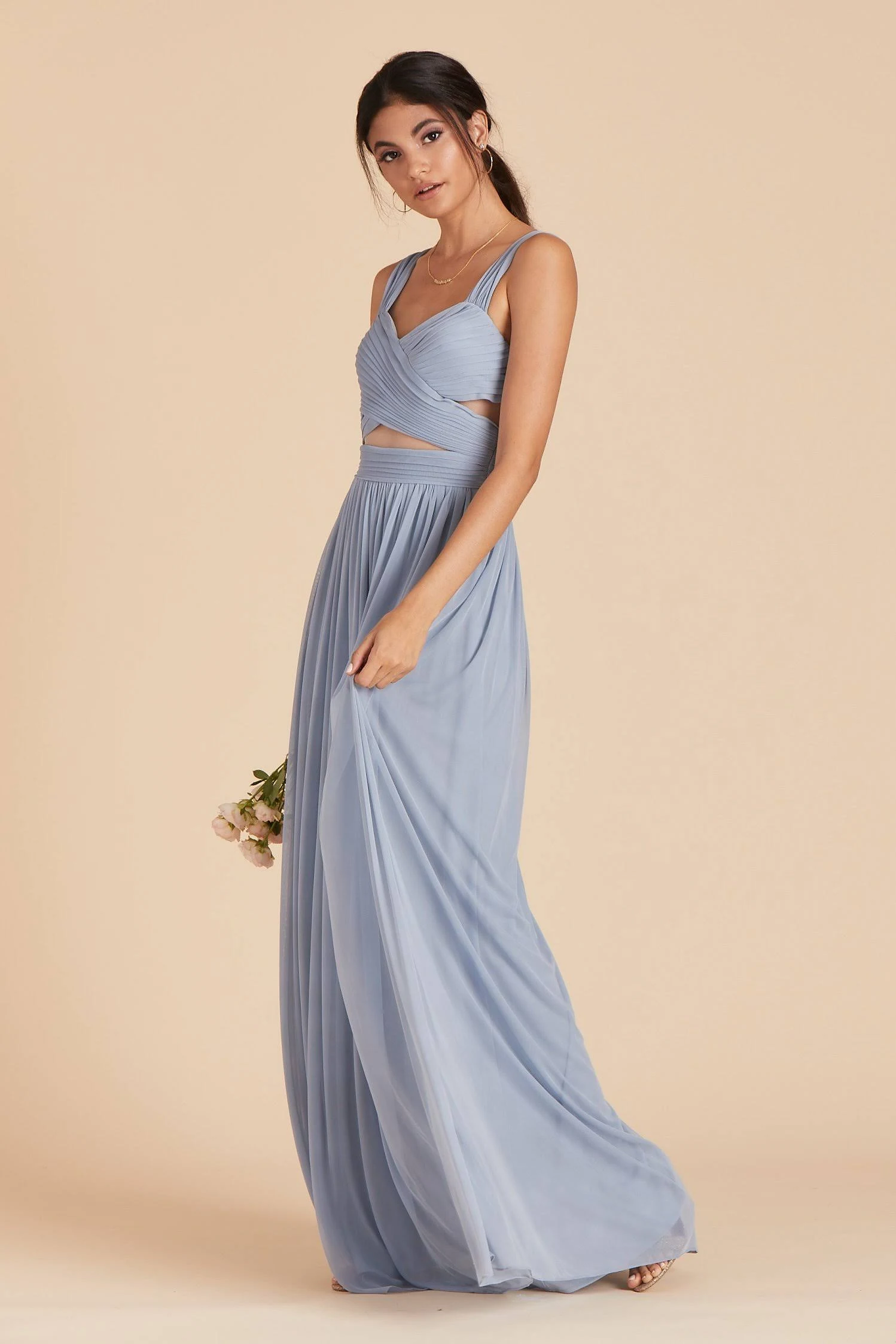 Birdy Grey Elsye Bridesmaid Dress in Dusty Blue Xs / Dusty Blue