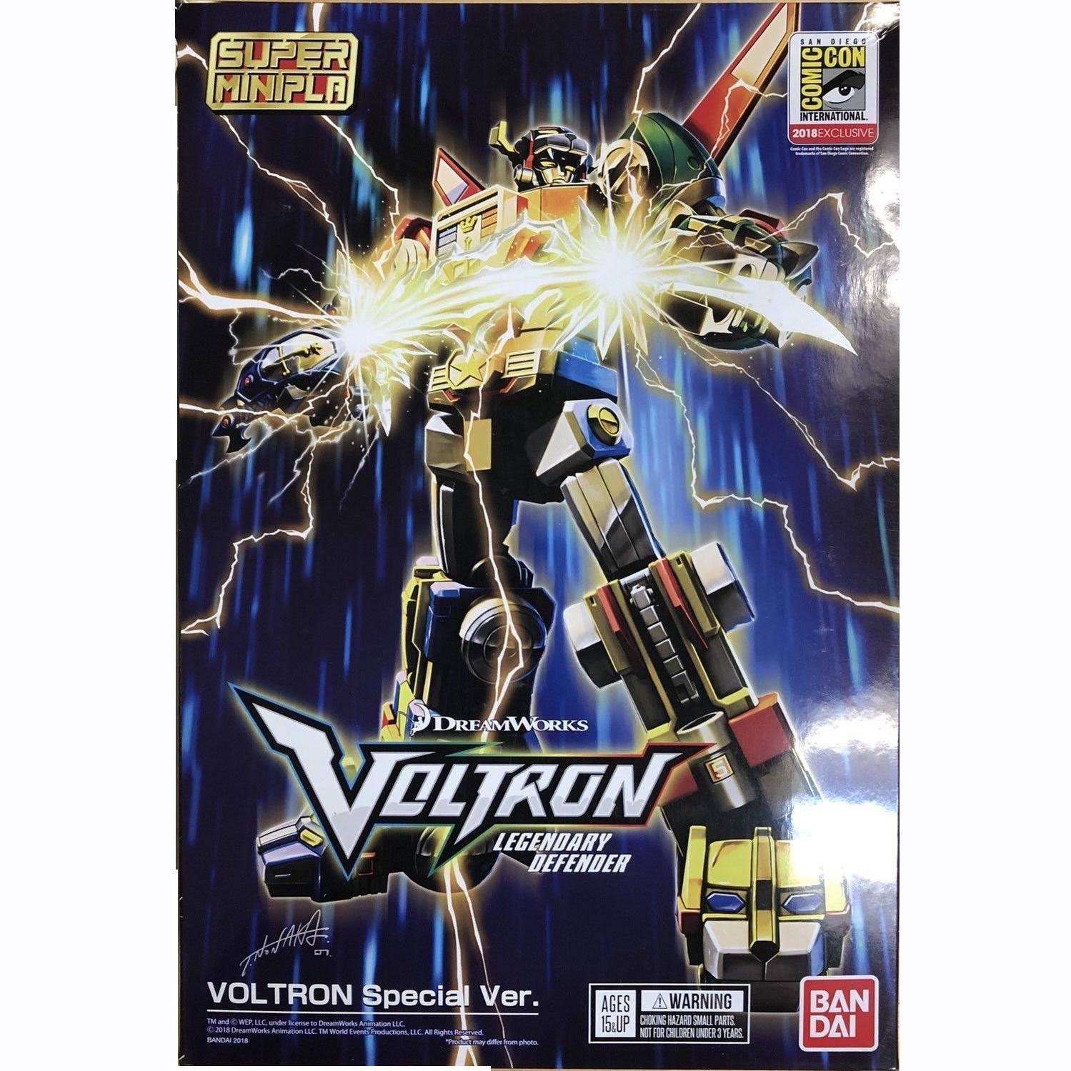 Voltron 2018 SDCC Exclusive Set Bandai Super Mini Pla Model Kit