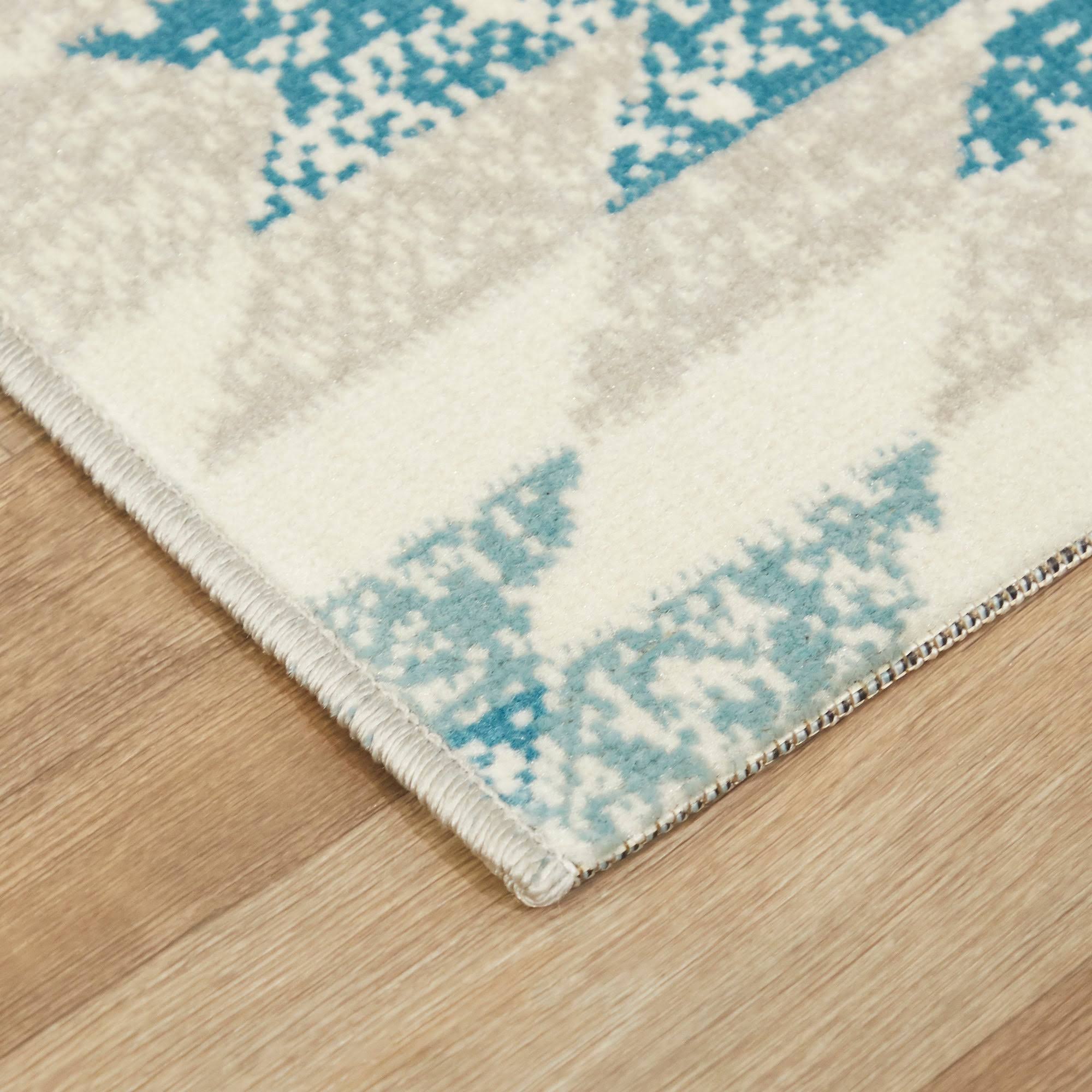 Josefa Diamond Indoor/Outdoor Area Rug - 7&10x22 x 10& - Black