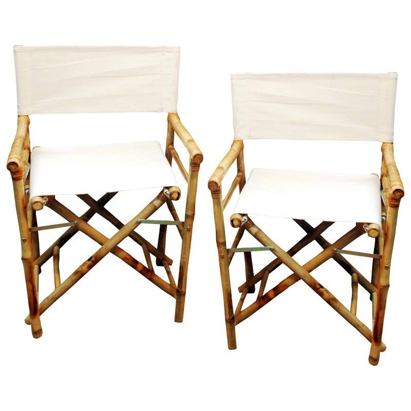 Bamboo Folding Director&s Chair [Set of 2]
