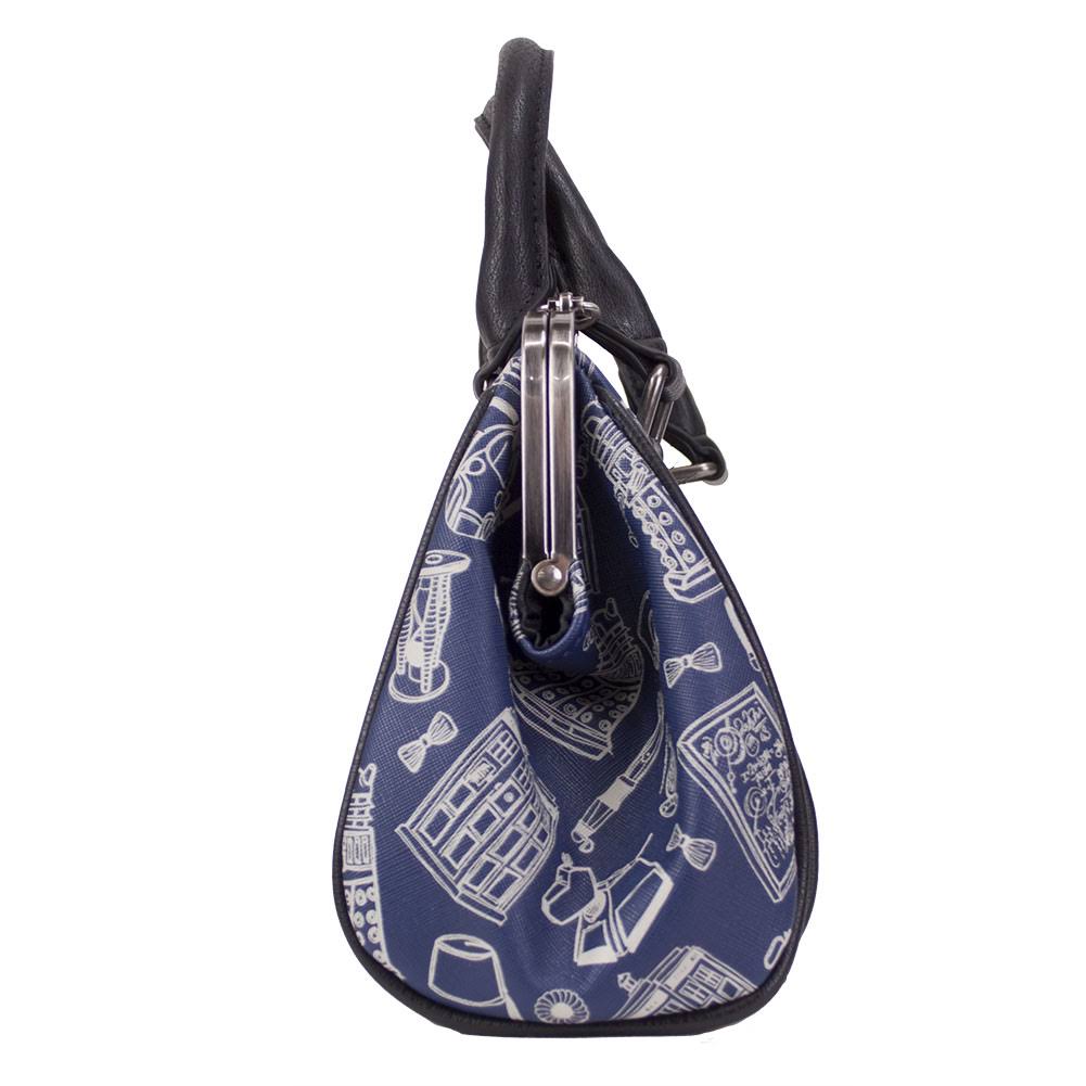 Doctor Who Scribble Art Kisslock Bag Handbag Purse Satchel