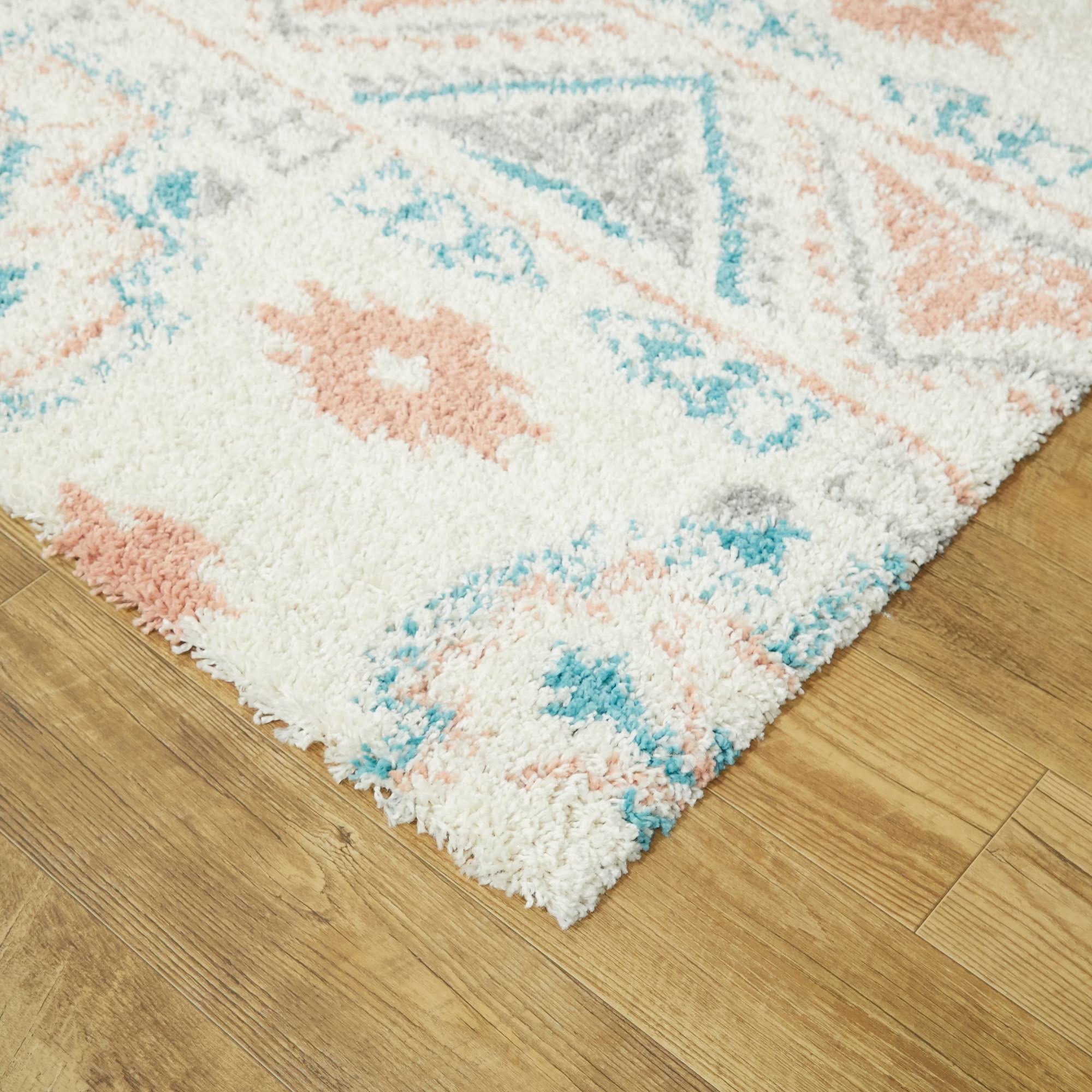 Cortona Southwestern Shag Area Rug - 2&7x22 x 7& - Pink