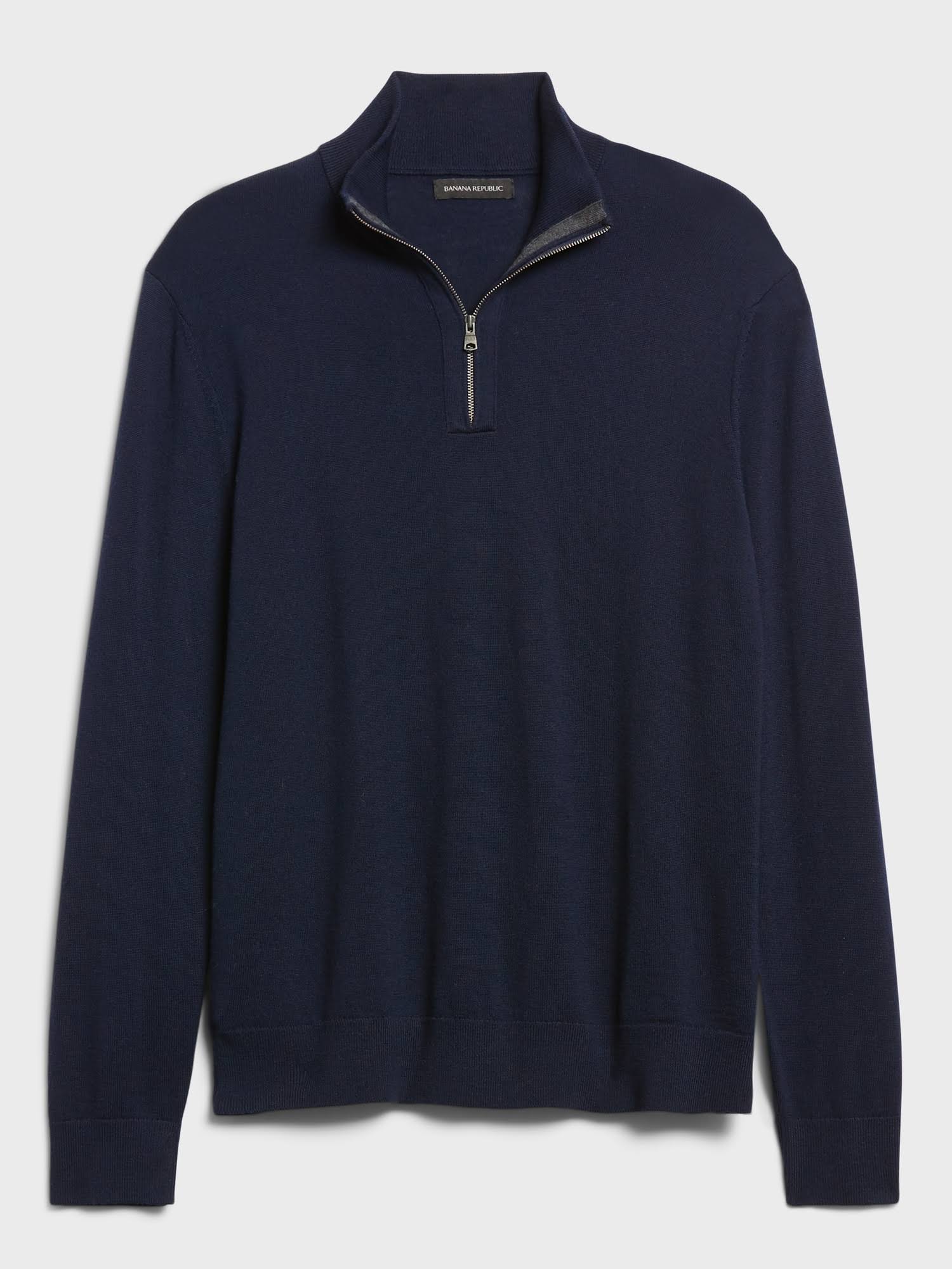Banana Republic Men's Merino Half-Zip Sweater Navy Size S
