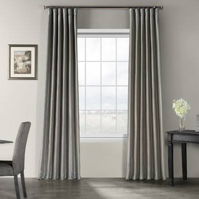 Sagunto Synthetic Solid Room Darkening Thermal Rod Pocket Single Curtain Panel Size per Panel: 50x22 W x 84x22 L, Curtain Color: