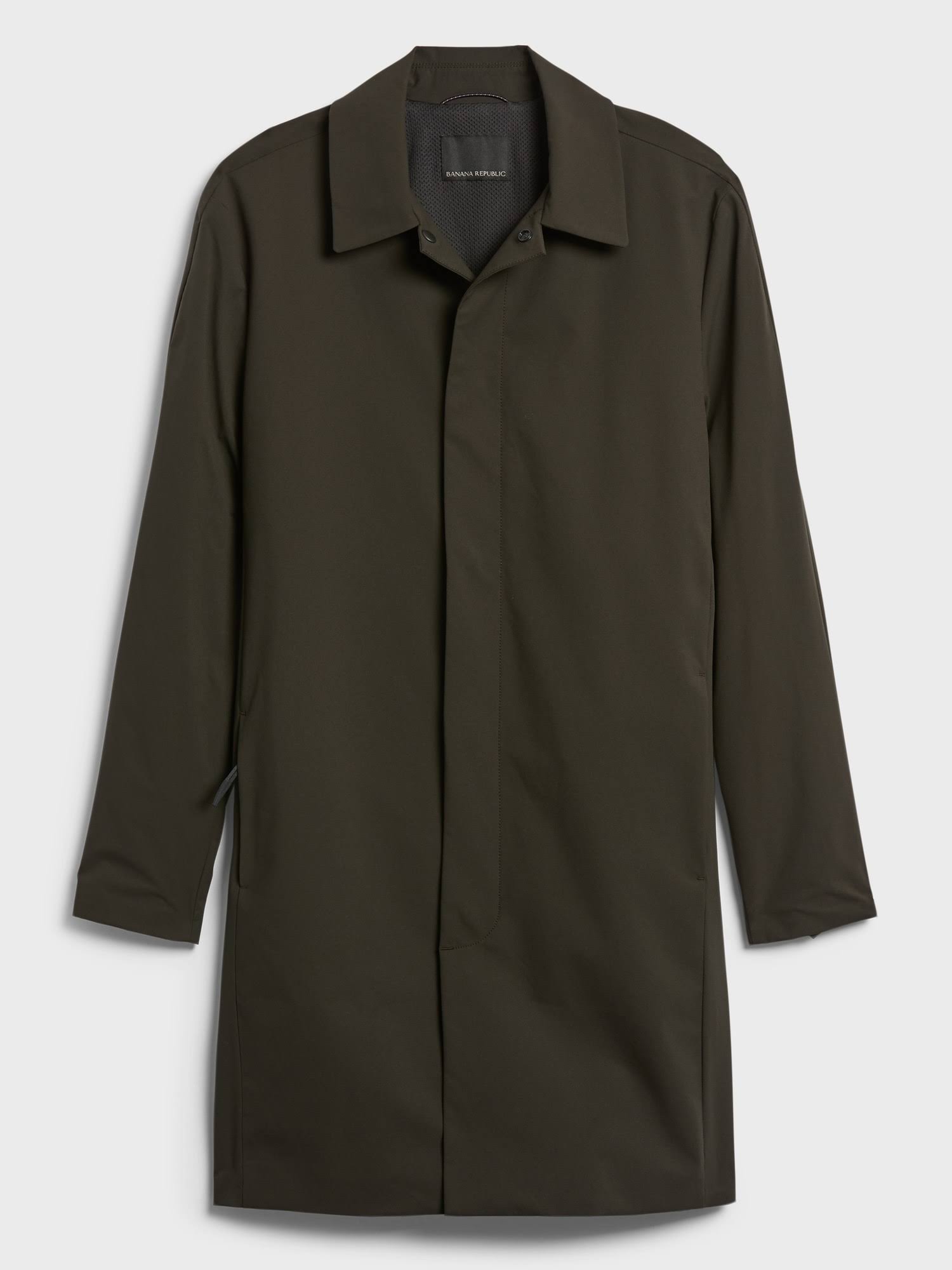 Banana Republic Men's Motion Tech Rain Coat Dark Pine Green Size S