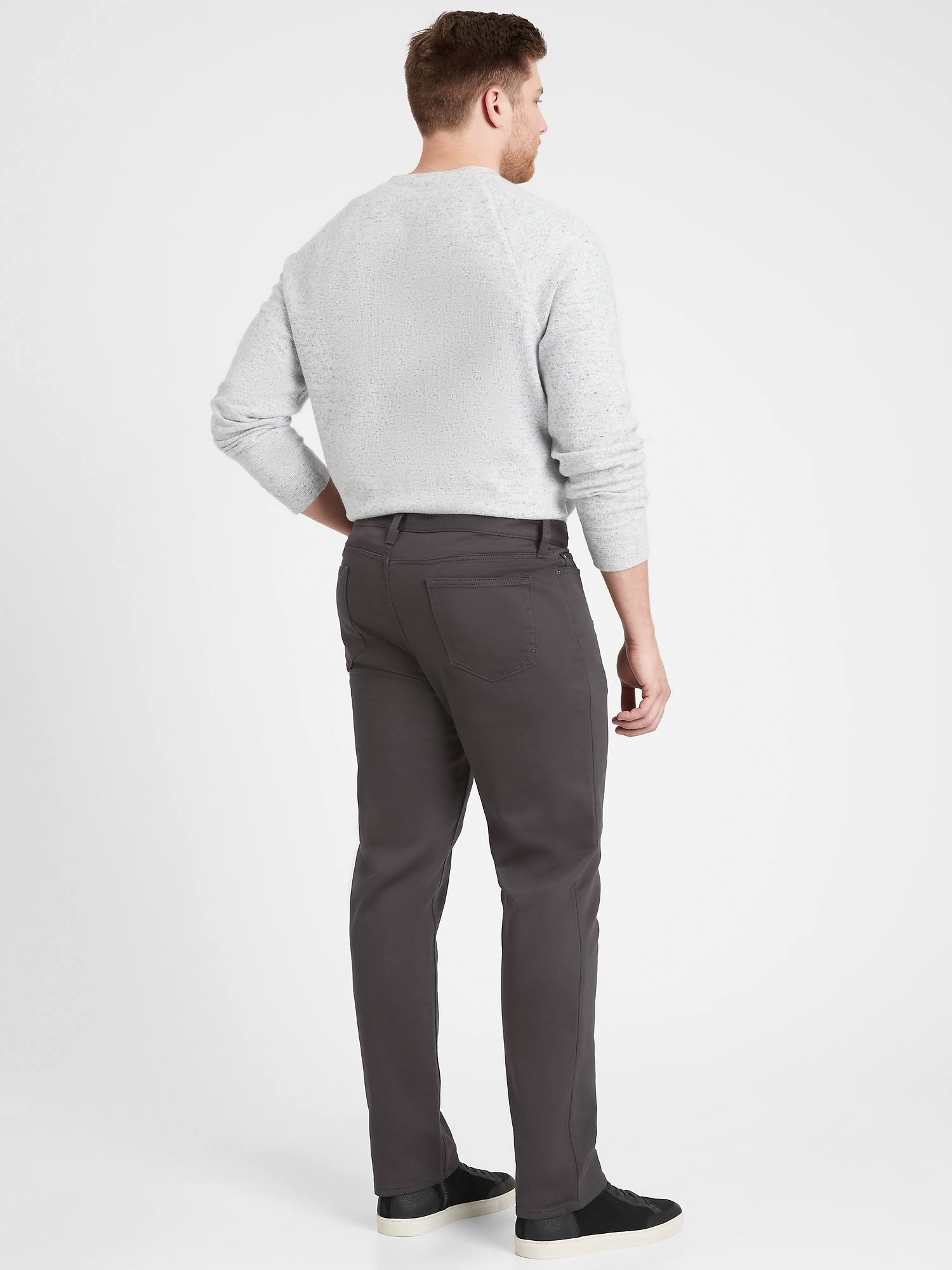 Banana Republic Men's Slim Traveler Pant Asphalt Gray Size 31W 32L