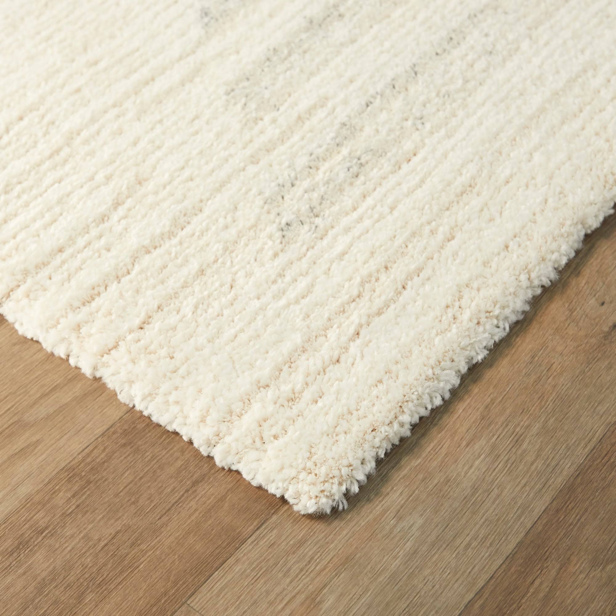BALTA Paxton Ivory 5 ft. x 7 ft. Stripe Shag Area Rug