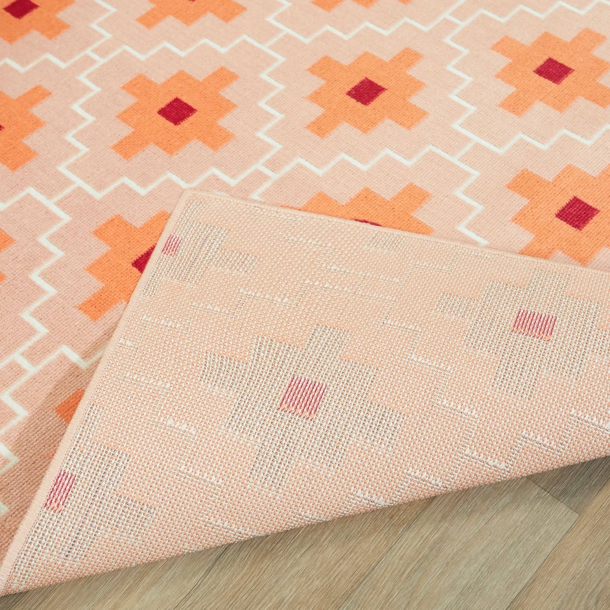 BALTA Gregory Pink 5 ft. x 7 ft. Geometric Trellis Area Rug