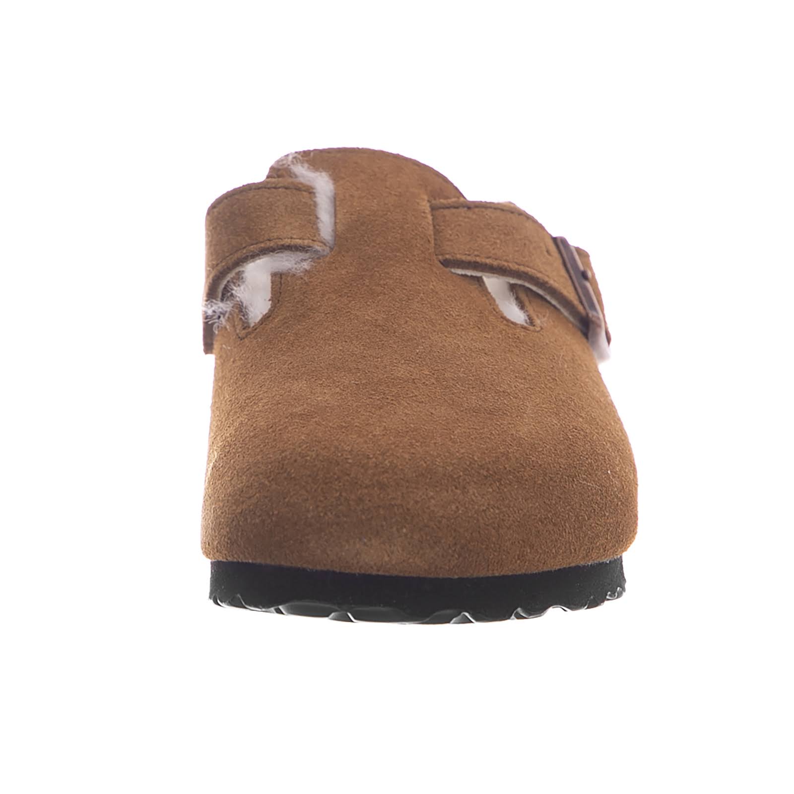 Birkenstock Boston Suede Leather Mink Shearling Clogs