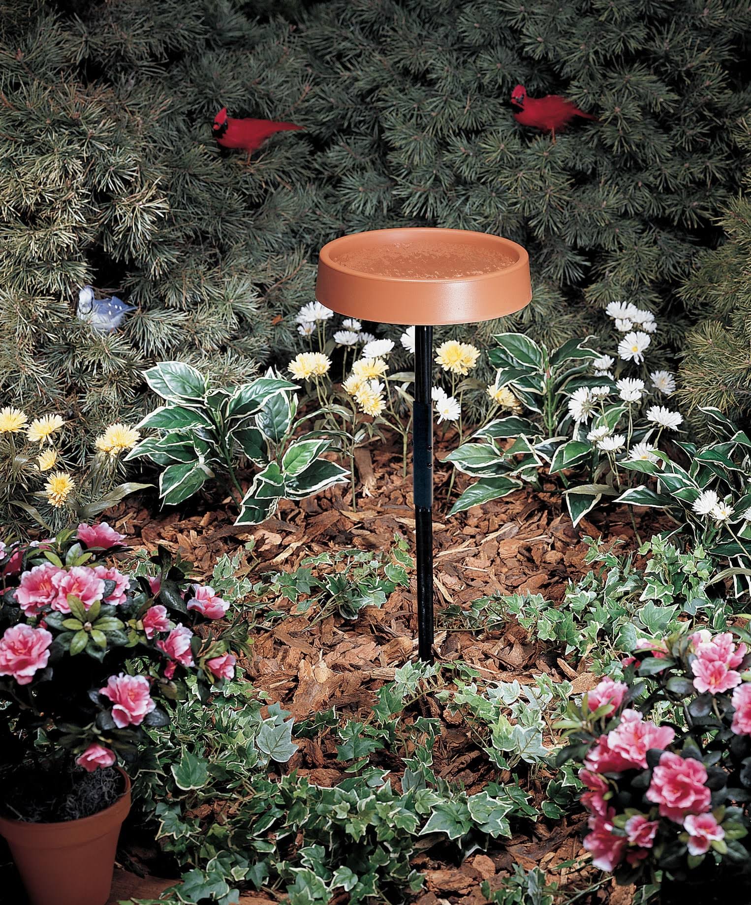 12-Inch Heated Bird Bath with Metal Stand