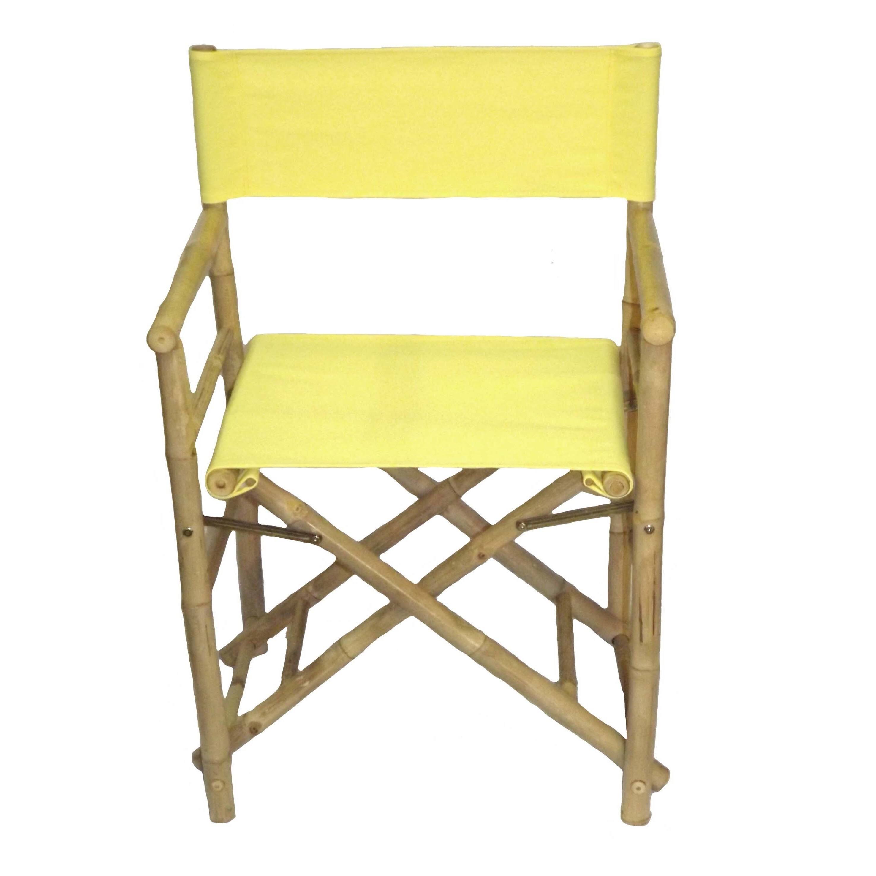 Low Bamboo Director&s Chair (Pack of 2), Yellow