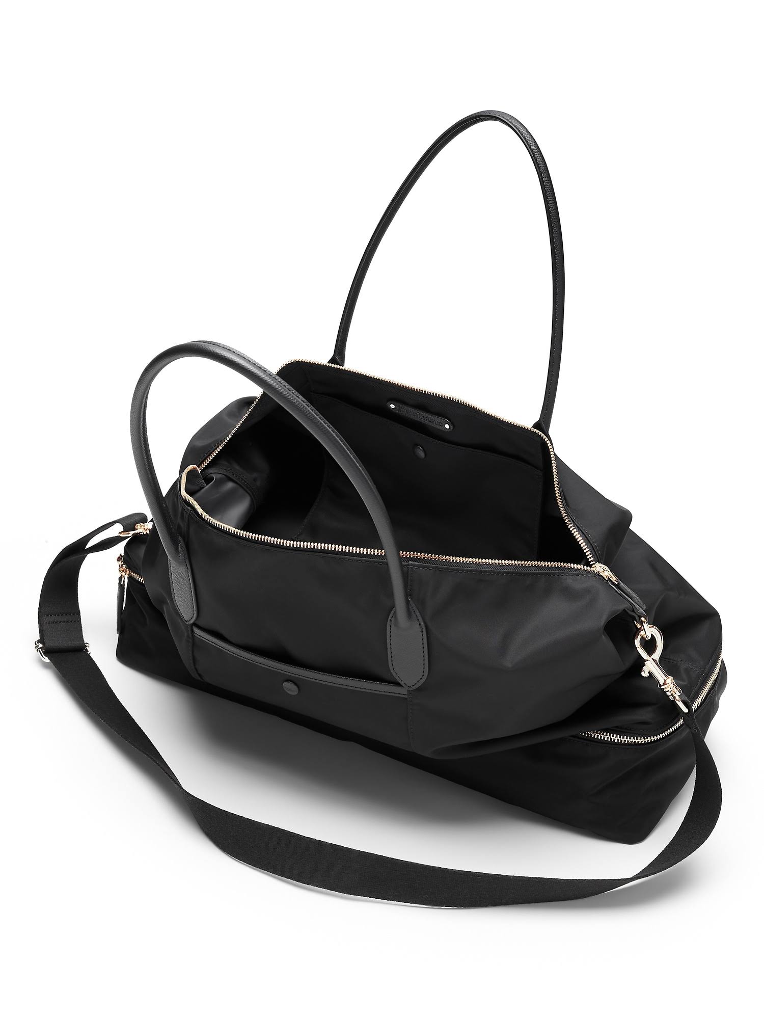 Banana Republic Women's Nylon Weekender Tote Black Size One Size