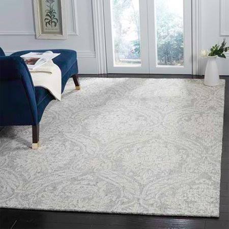 Vogler Abstract Handmade Tufted Wool Gray/Ivory Area Rug Ophelia & Co. Rug Size: Rectangle 8& x 10&