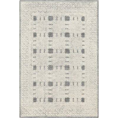Matthew Handmade Tufted Wool Cream/Gray Rug Birch Lane Rug Size: Rectangle 6' x 9'