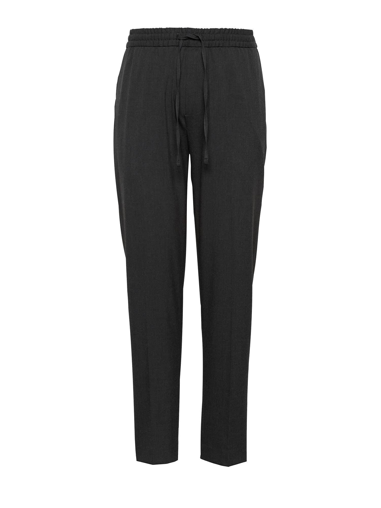 Banana Republic Men's Slim Lightweight Drawstring Suit Pant Dark Charcoal Gray Size L