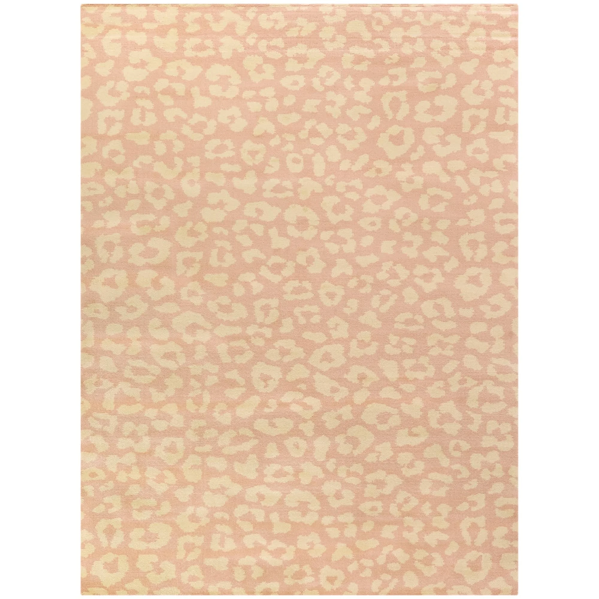 Josephina Leopard Print Area Rug - 5&3x22 Round - Pink