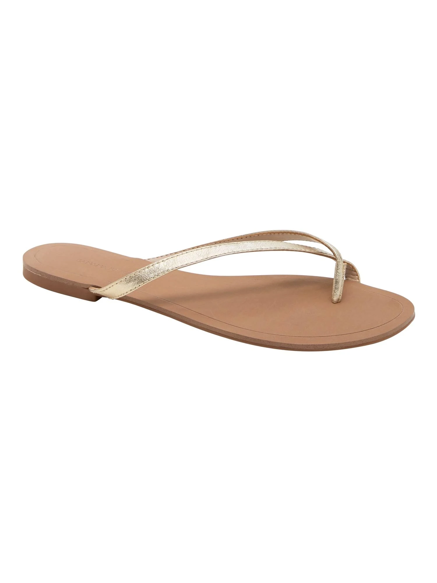 Banana Republic Women's Flip Flop Sandal Champagne Gold Leather Size 10