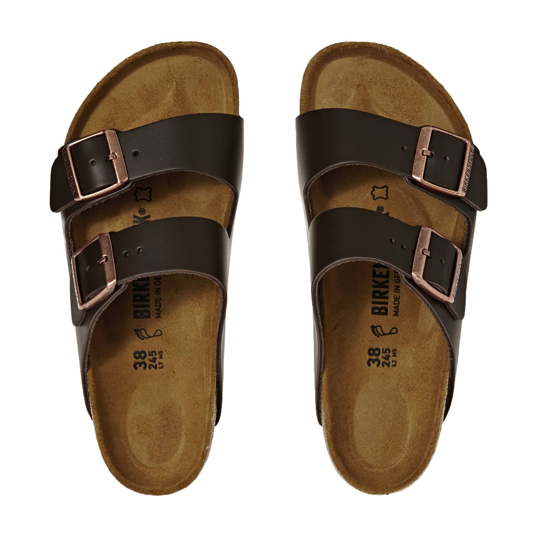 Birkenstock Leather Sandals Arizona Dark Brown / 44