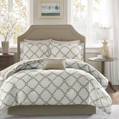 Willa Arlo Interiors Reversible Comforter Set Size: Full Comforter + 8 Additional Pieces, Color: Taupe