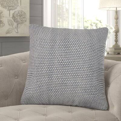 Edouard Cotton Geometric Throw Pillow Color: Indigo