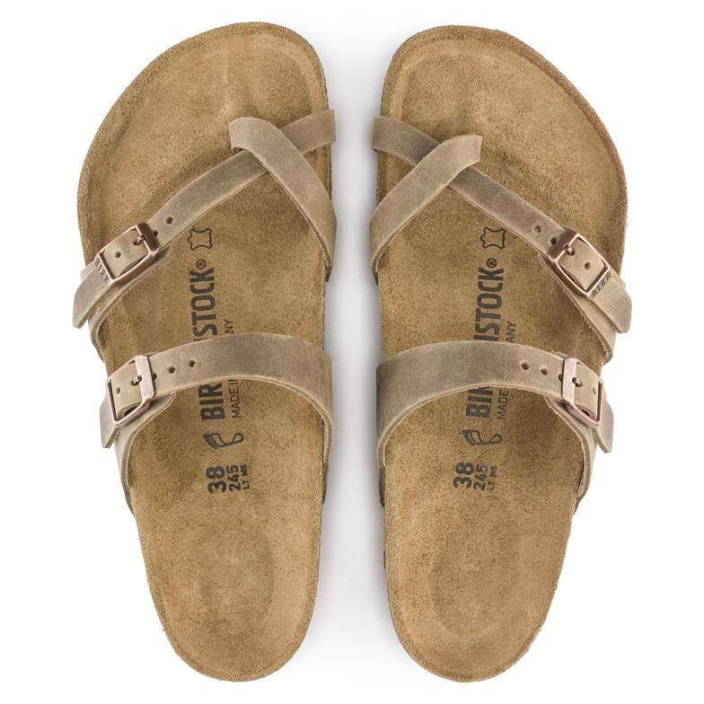 Birkenstock Mayari Oiled Leather Blue Thong Sandals