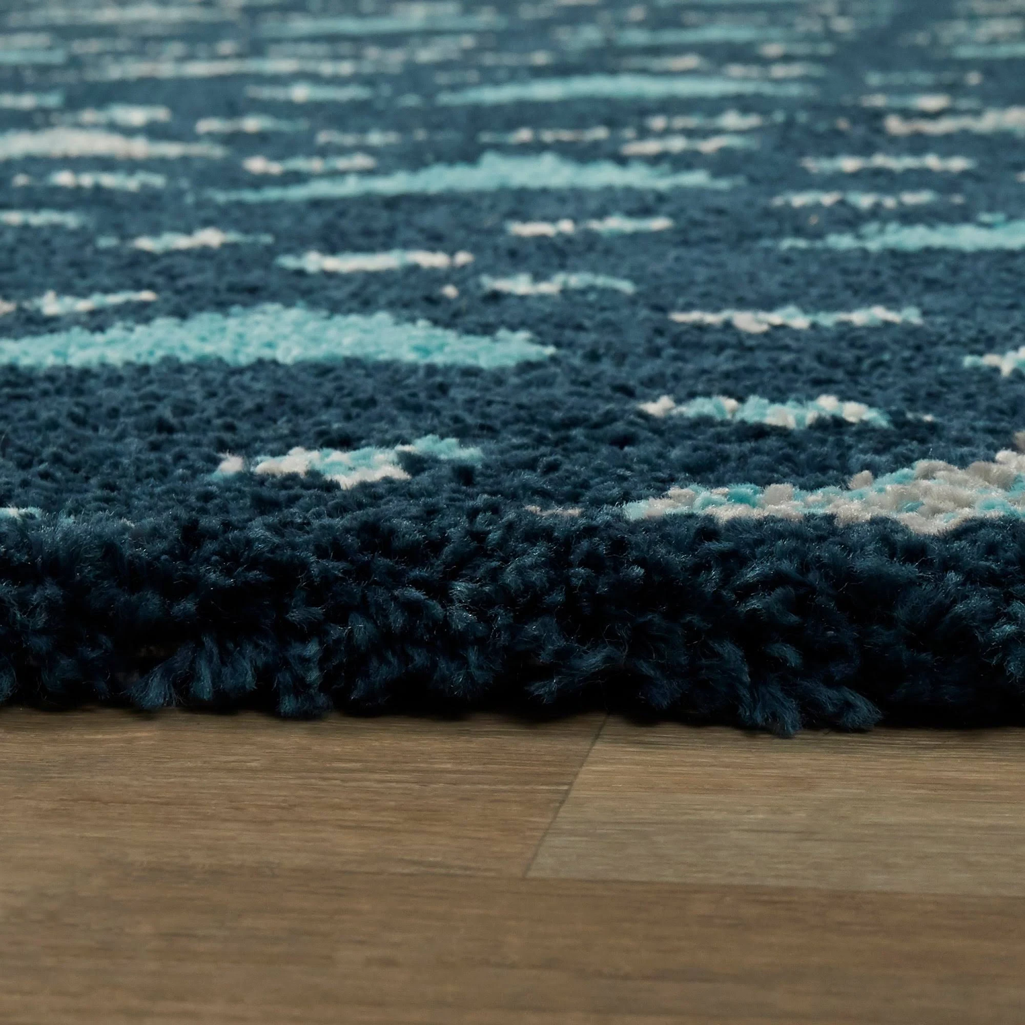 Belmonte Geometric Shag Area Rug - 2&7x22 x 7& Runner - Pink