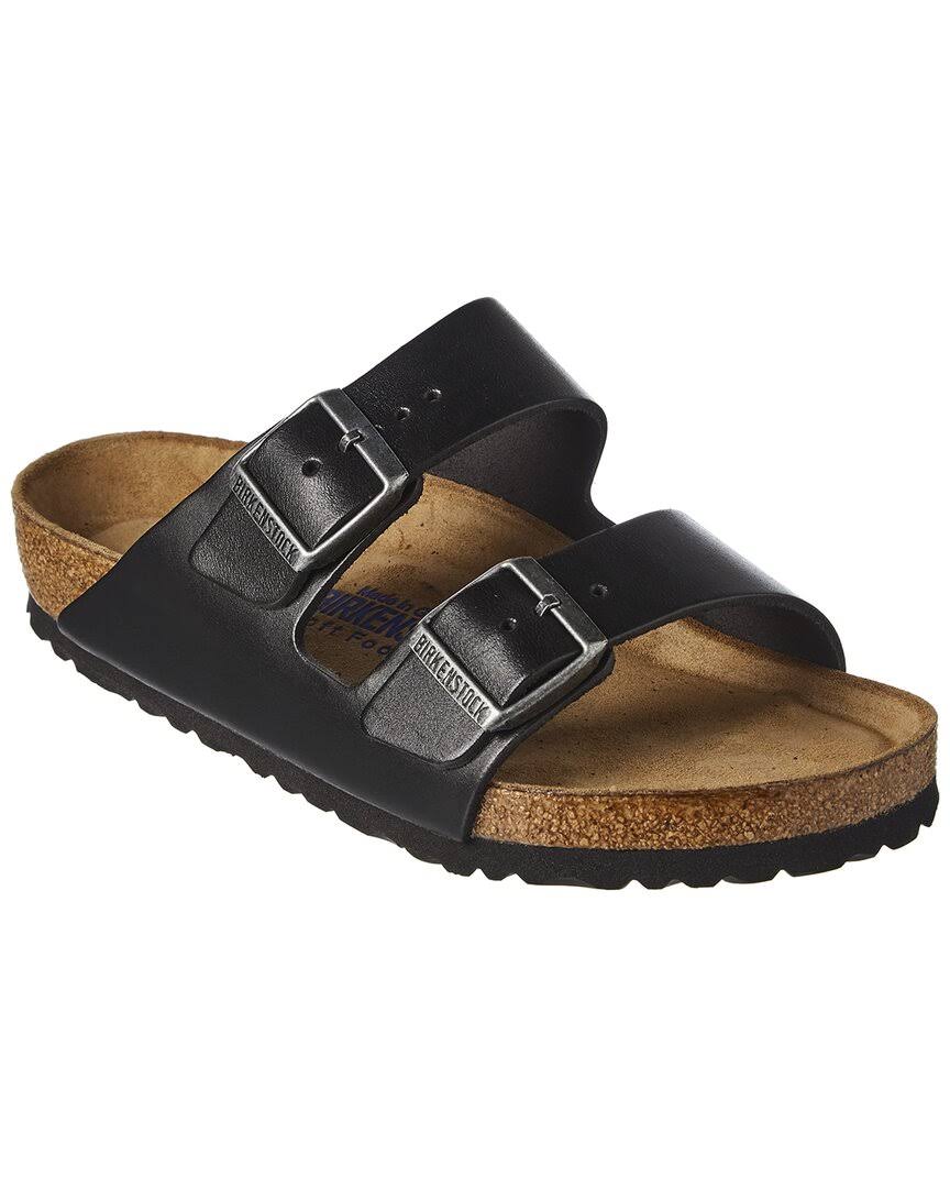 Birkenstock Arizona Soft Footbed Sandal - 43 - Black Amalfi Leather