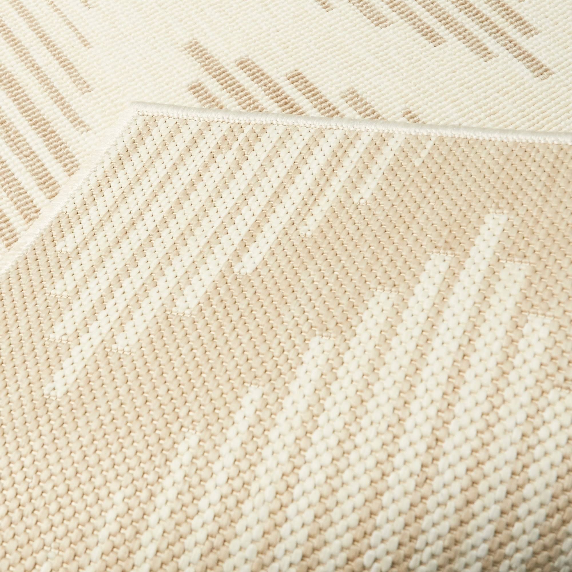 BALTA Coville Beige 5 ft. x 7 ft. Chevron Indoor/Outdoor Area Rug