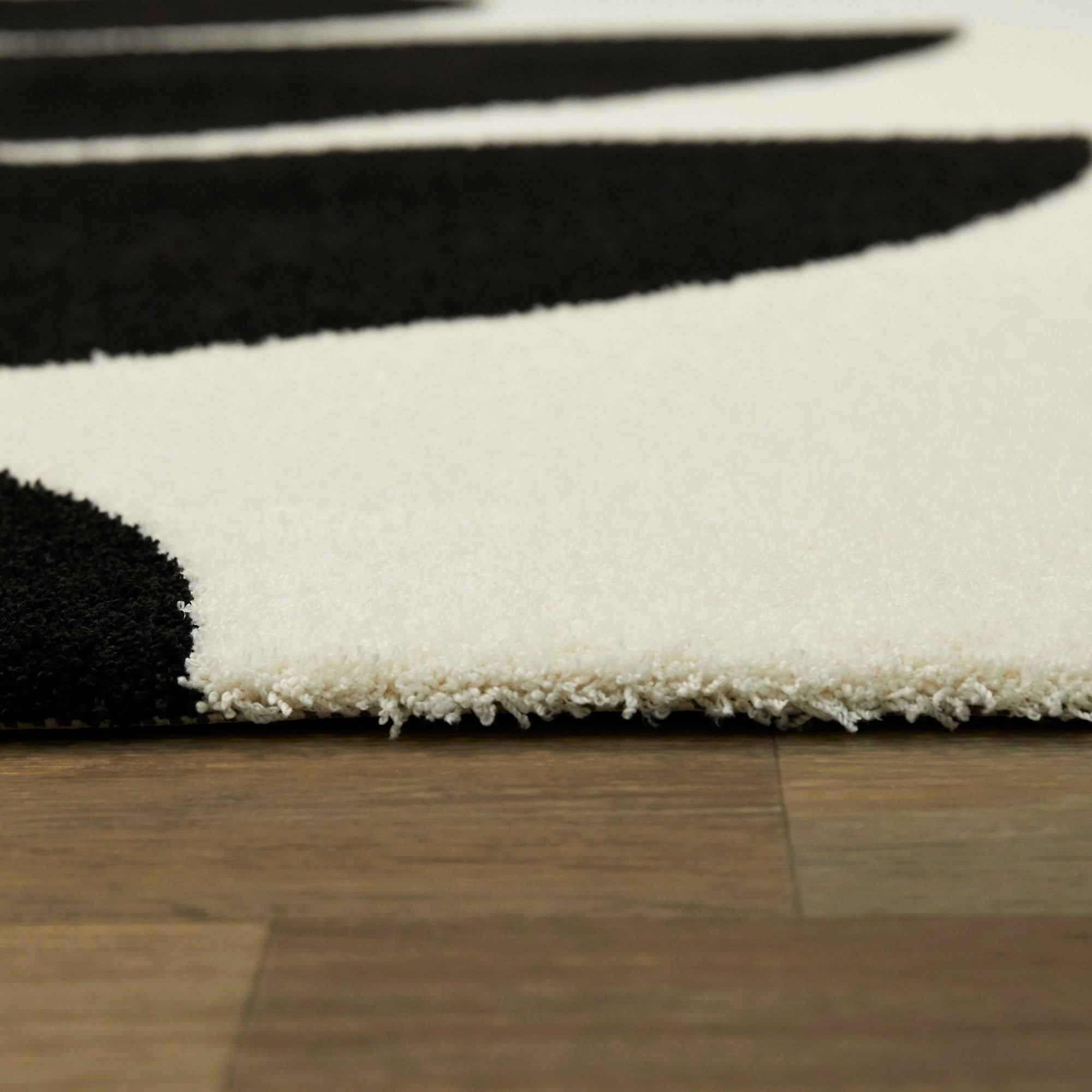 BALTA Eclipse White 8 ft. x 10 ft. Modern Geometric Area Rug