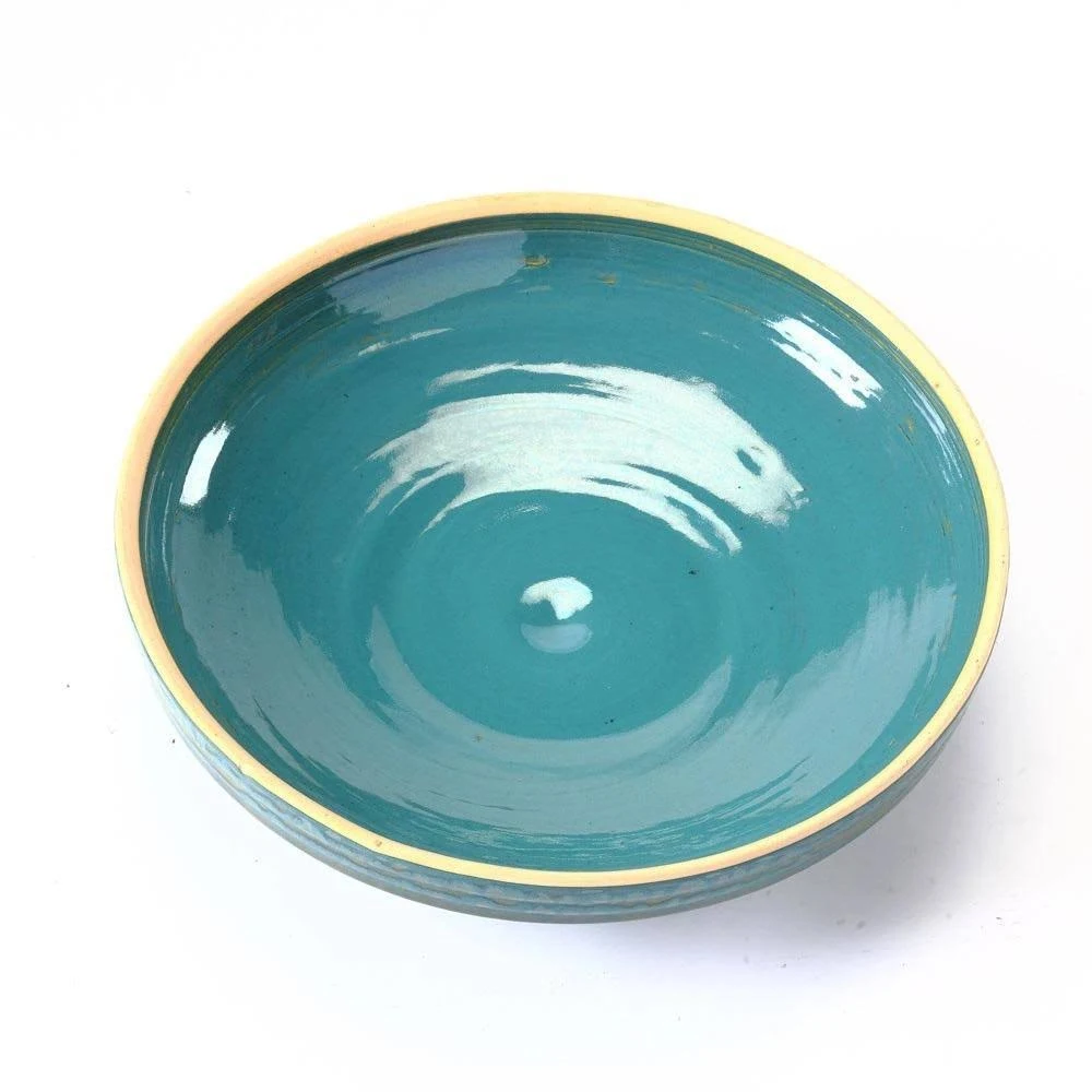 Birds Choice 19x22 Burley Clay Simple Elegance Birdbath Turquoise