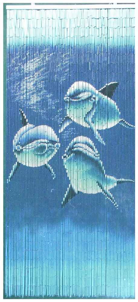 Bamboo54 Tri Dolphin Scene Curtain