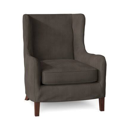 Adamstown 33x22 Wide Wingback Chair Body Fabric: Tina Charcoal
