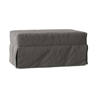Birch Lane Fairchild 44x22 Rectangle Standard Ottoman Body Fabric: Sunbrella Canvas Charcoal