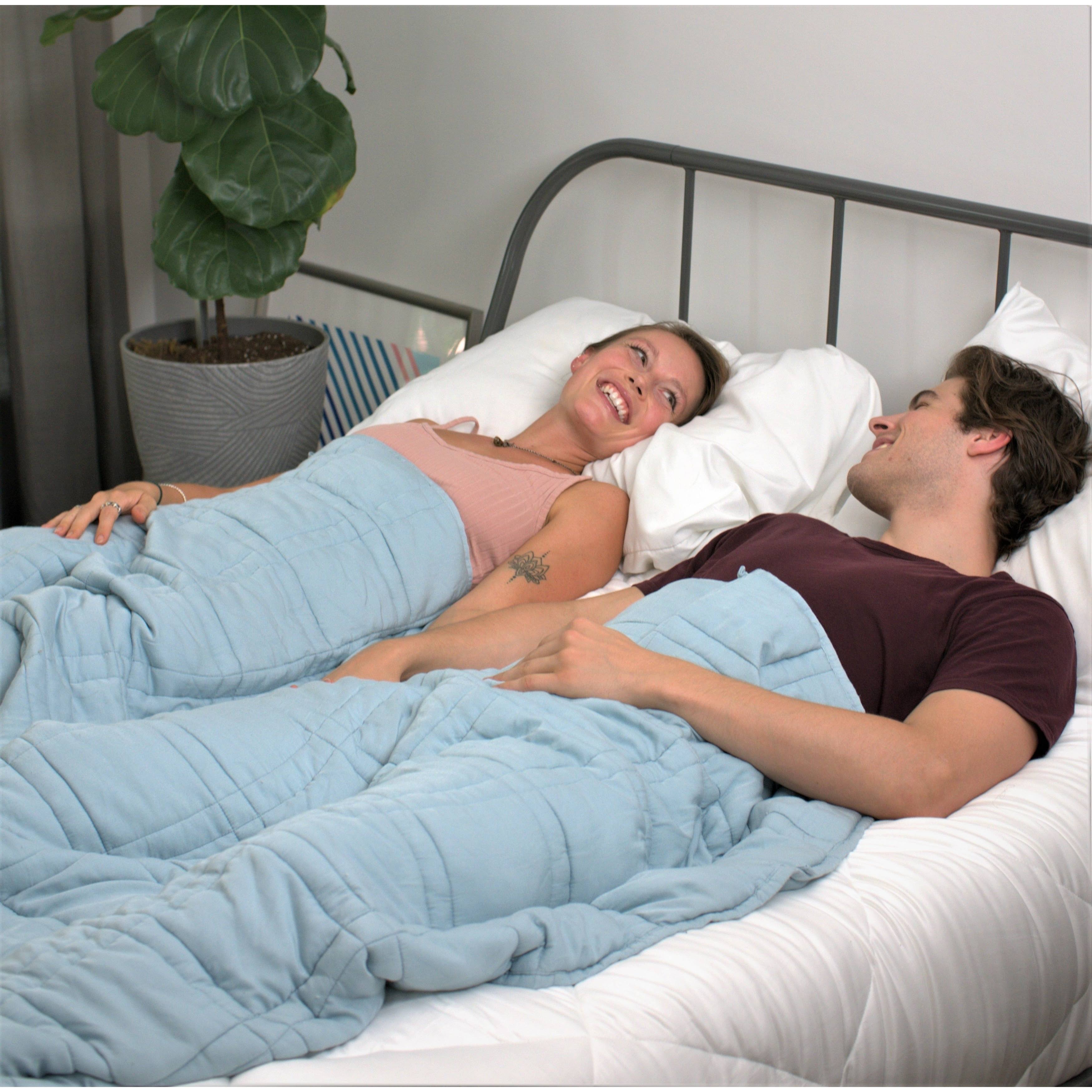 Pine & River Chilled Bamboo Cooling Weighted Blanket (60 inchx80 inch, 20lb) for Adults, Size: 60 inchx80 inch 20 lbs, Blue