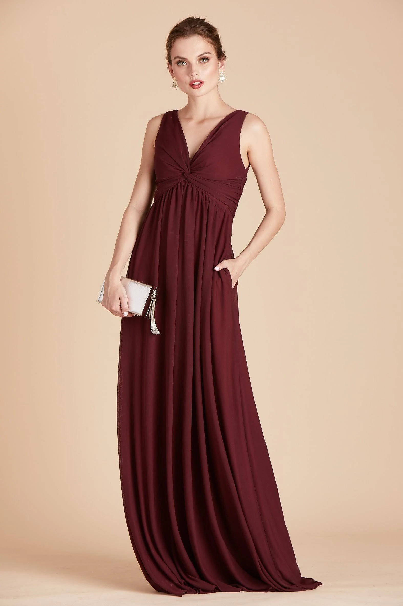 Birdy Grey Lianna Bridesmaid Dress in Cabernet S / Cabernet