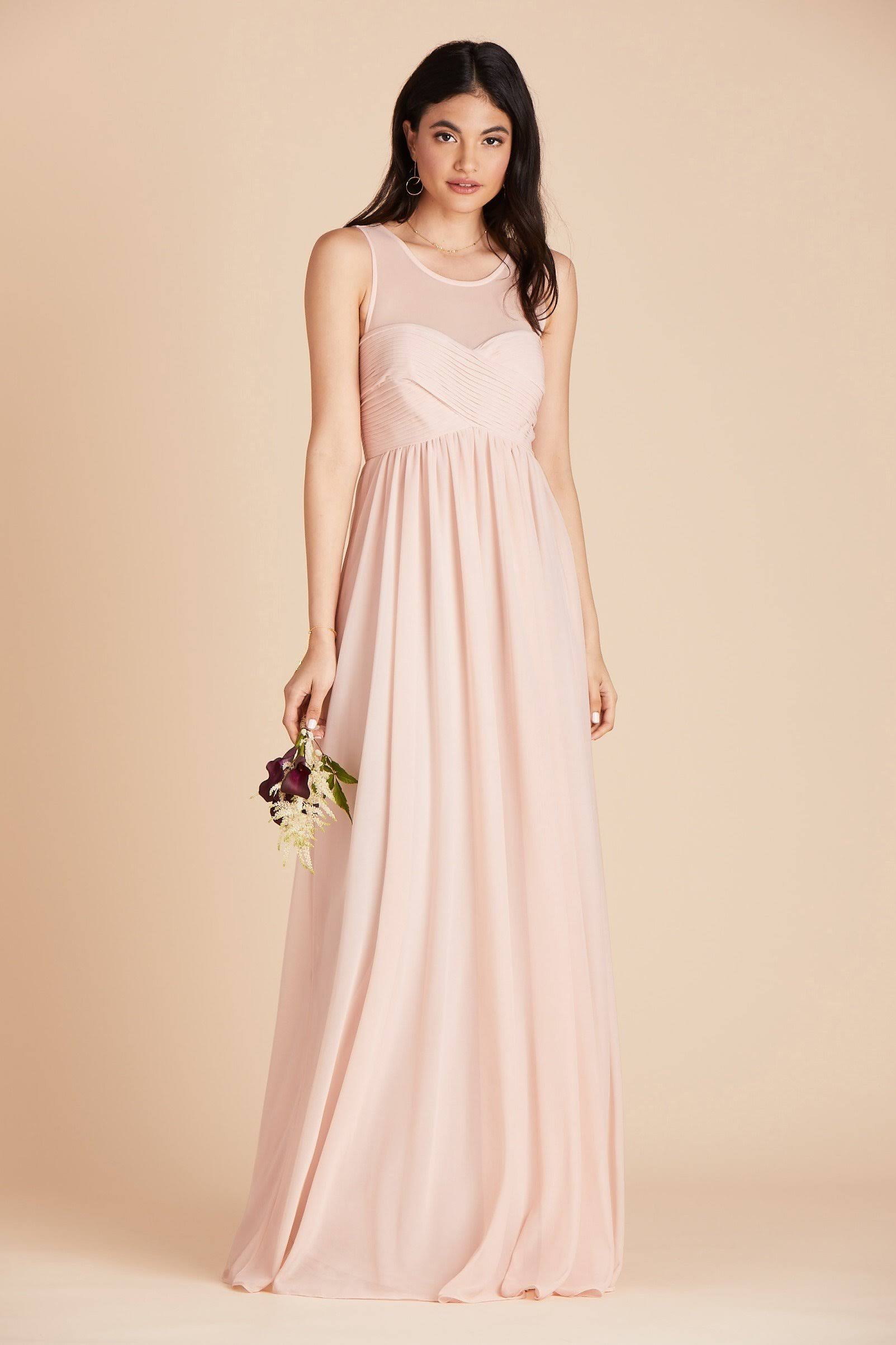 Birdy Grey Ryan Bridesmaid Dress in Pale Blush Xs / Pale Blush