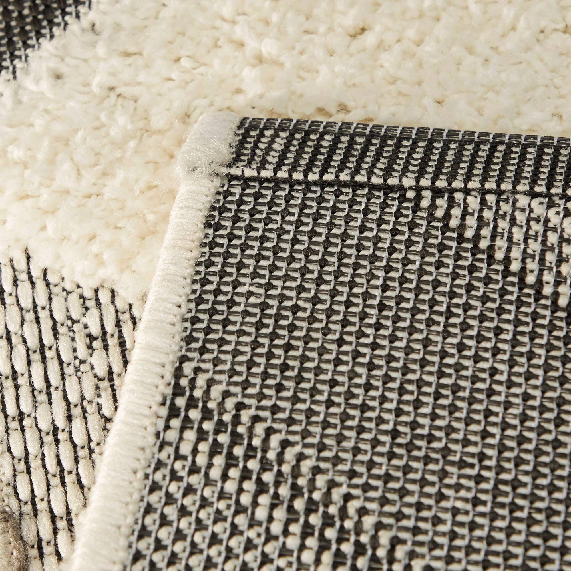 BALTA Soller White 8 ft. x 10 ft. Geometric Shag Area Rug