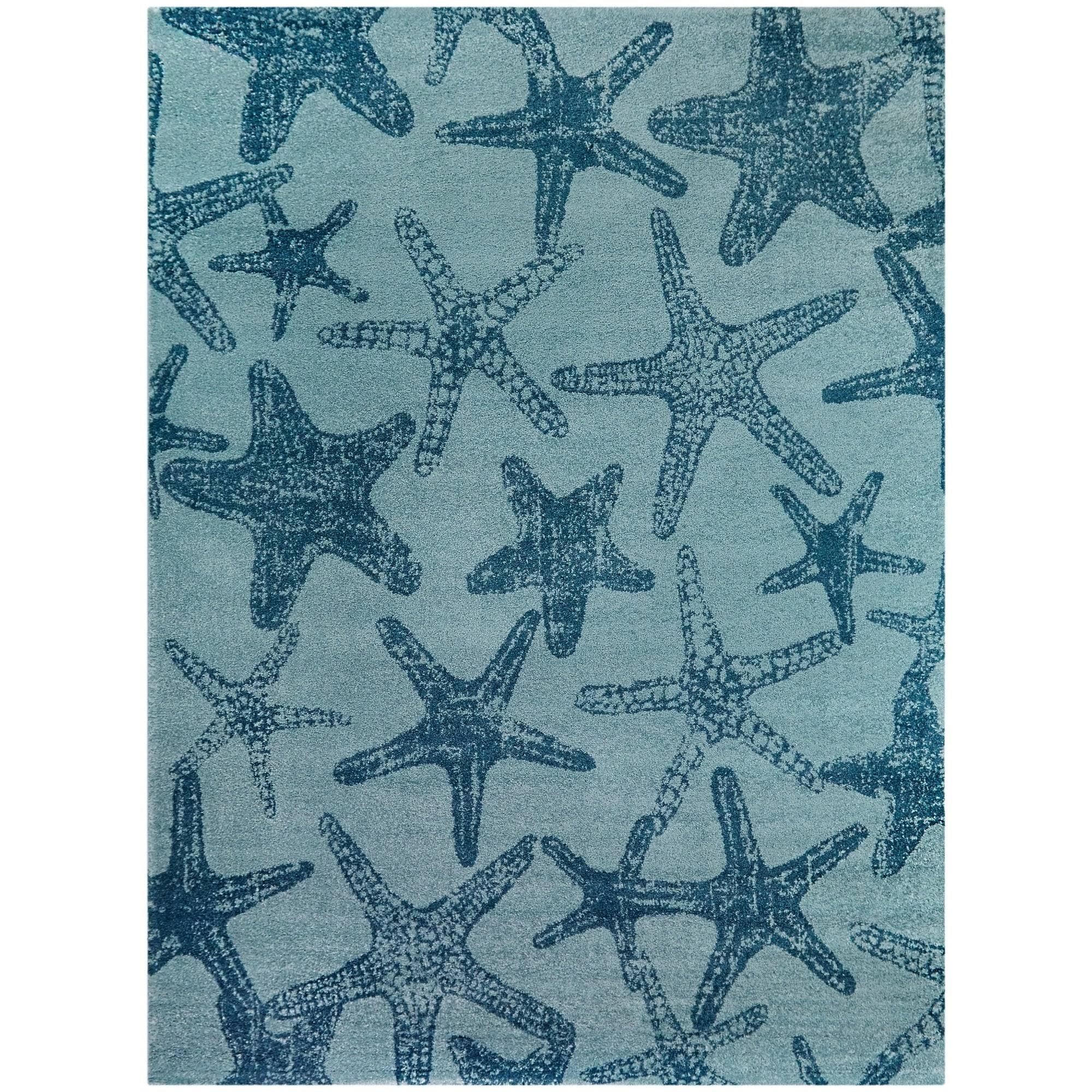Leyton Nautical Starfish Coastal Area Rug - Runner 2&7