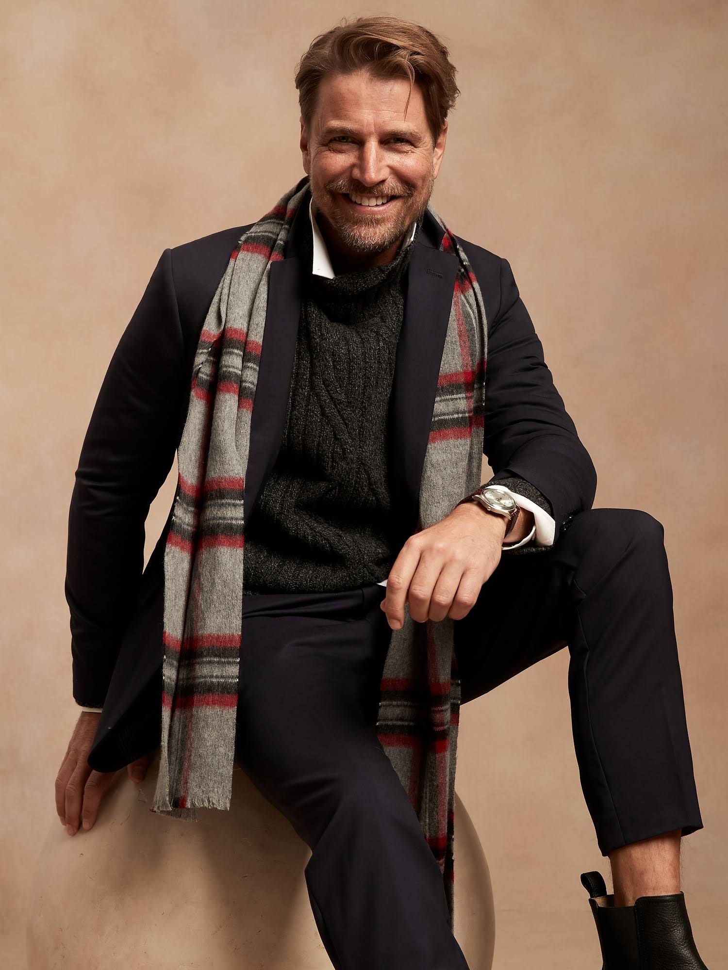 Banana Republic Men's Slim Italian Wool Suit Jacket Navy Size 44 Regular