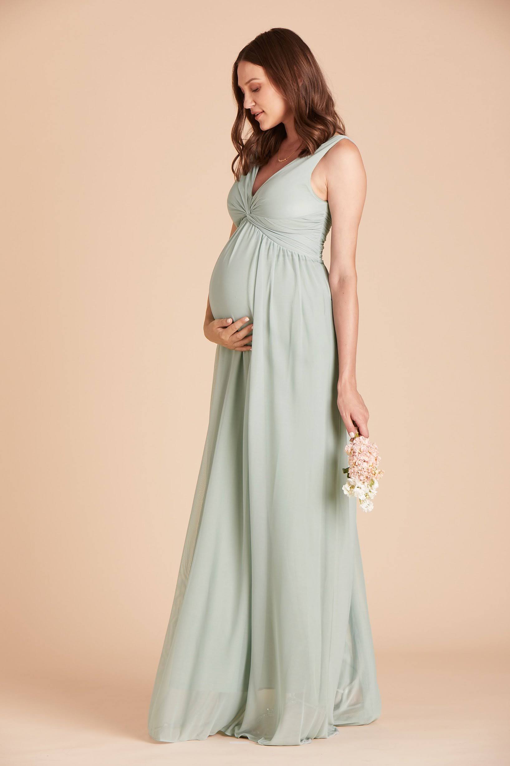 Birdy Grey Lianna Bridesmaid Dress in Sage Xs / Sage