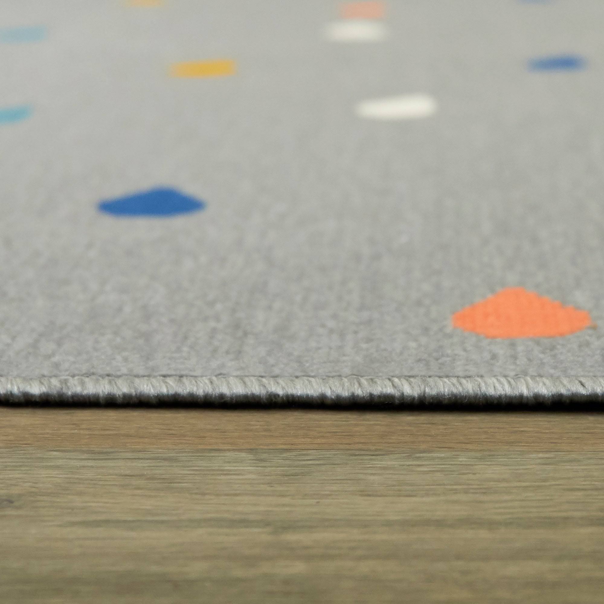 Mod-Tod Raindrops Kids Rug - 6&7x22 x 9& - Ivory