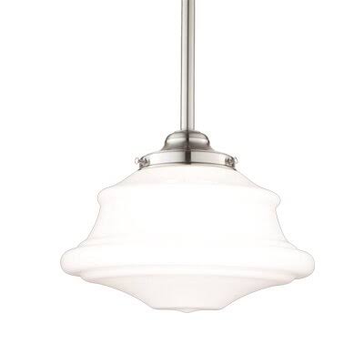 Gracie Oaks Miranda 1-Light Glass Pendant Finish: Satin Nickel