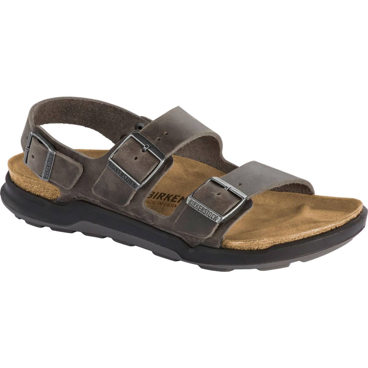 Birkenstock Milano Gray Fat Leather Iron / EU 42 / Regular