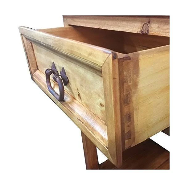 Rustics for Less LT-BUR-12 Tecali Nightstand, Short, Medium